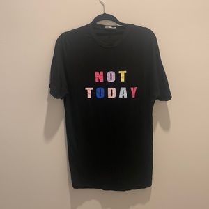 “Not Today” black T-shirt dress